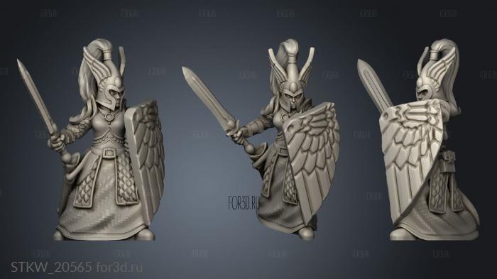 elf sword and shield attack stl model for CNC