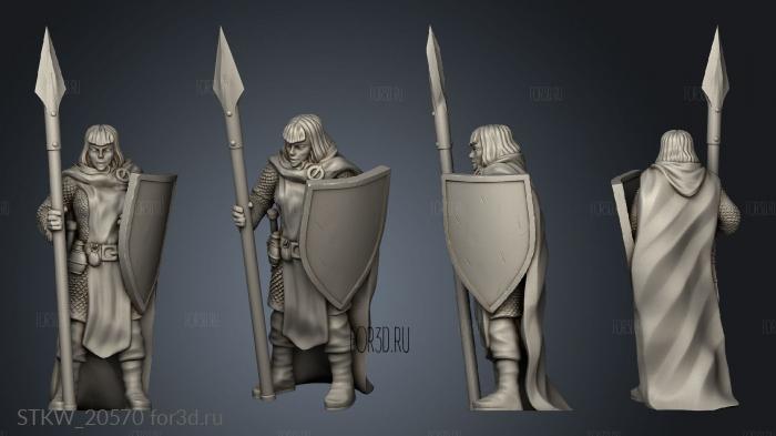 female warrior spear stl model for CNC