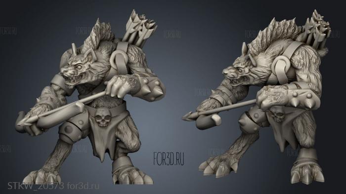 Gnoll archer stl model for CNC