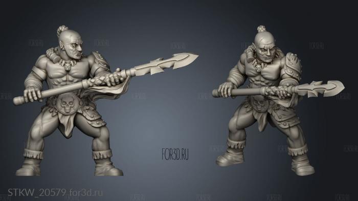 half orc speaster stl model for CNC