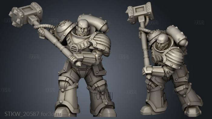 Knight hammer step forward 3d stl модель для ЧПУ