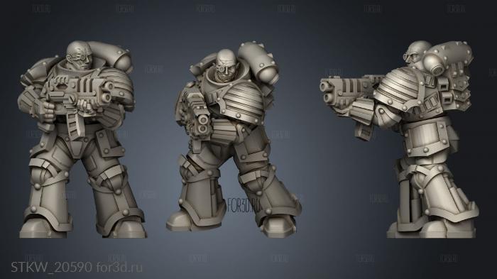 Knight with gun cyber eye 3d stl модель для ЧПУ