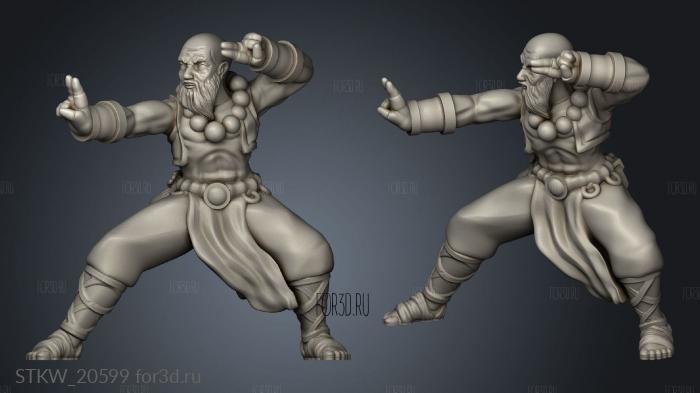 monk battle stance 3d stl модель для ЧПУ