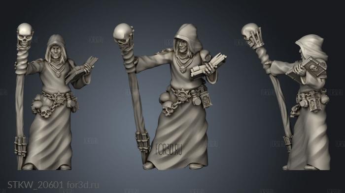 Necromancer staff connected to leg 3d stl модель для ЧПУ