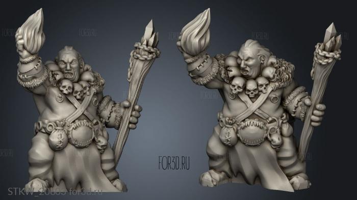 ogre shaman 3d stl модель для ЧПУ