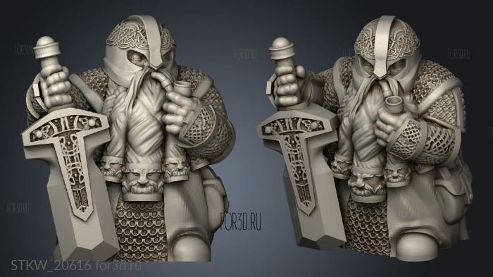 smoking pipe dwarf stl model for CNC