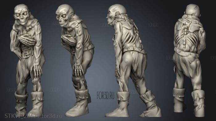 zombie 3d stl модель для ЧПУ