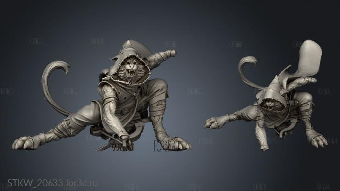 Tabaxi Assassin stl model for CNC