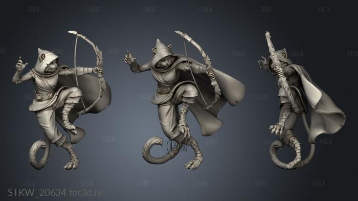 Tabaxi Assassin stl model for CNC