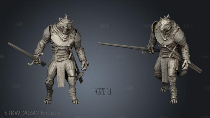 Tabaxi Male stl model for CNC