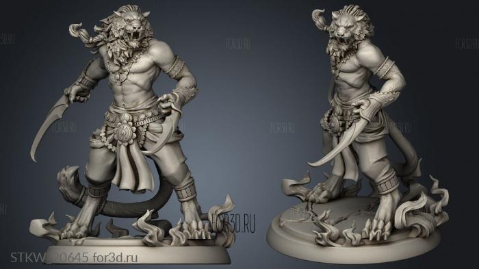 Tabaxi Set stl model for CNC