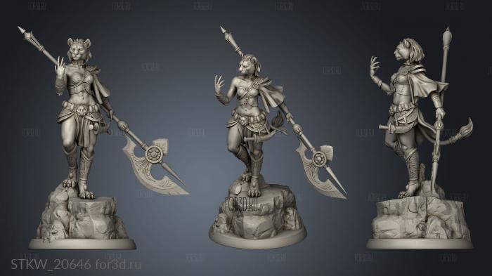 Tabaxi WHITE WEREWOLF TAVERN stl model for CNC