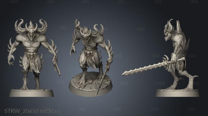 Tabletop Legends Reign Blood Demon stl model for CNC