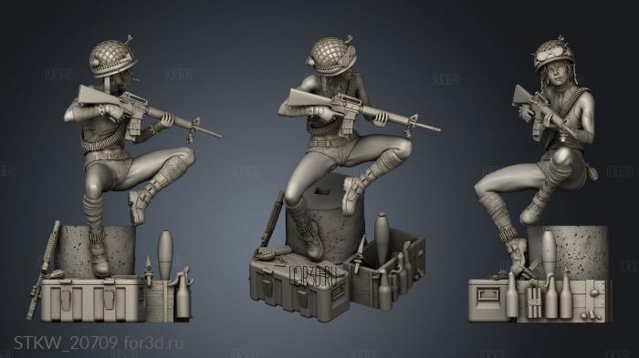 Tank Girl 3d stl модель для ЧПУ