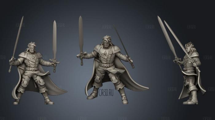 Warrior Human Male stl model for CNC