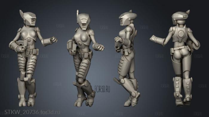 Female Breacher stl model for CNC