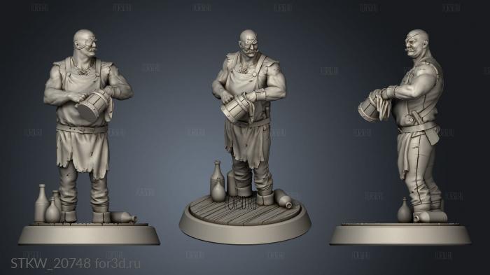 tavern Characters Keeper stl model for CNC