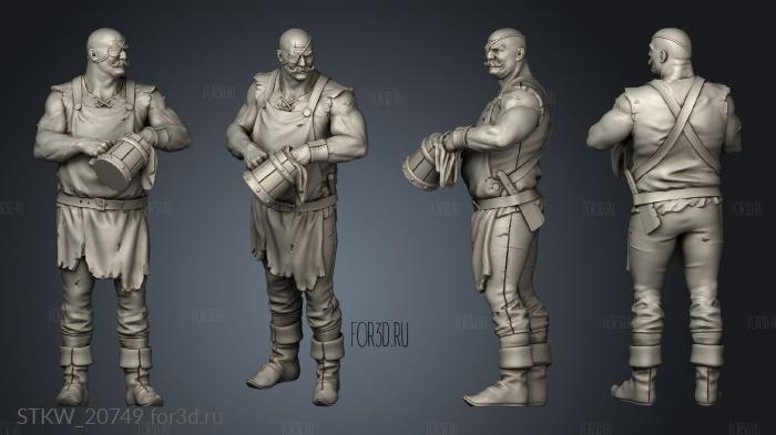 Tavern Characters Keeper stl model for CNC