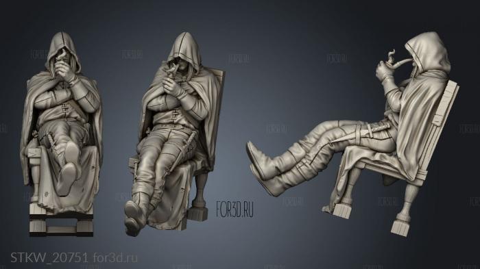 Tavern Characters Mysterious Man stl model for CNC