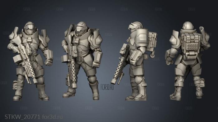 Heavy and CQC Guardsmen stl model for CNC