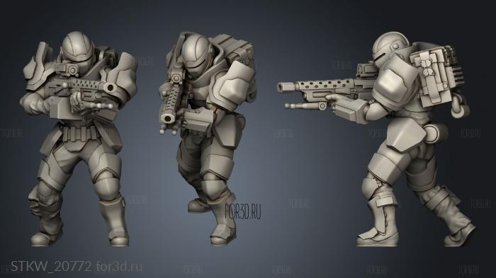 Heavy and CQC Guardsmen stl model for CNC