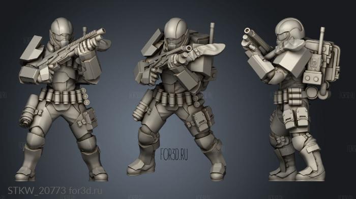 Heavy and CQC Guardsmen stl model for CNC