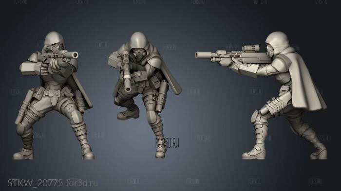 Black Ops Unit guardsmen ghost stl model for CNC