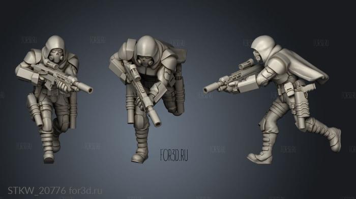 Black Ops Unit guardsmen ghost stl model for CNC