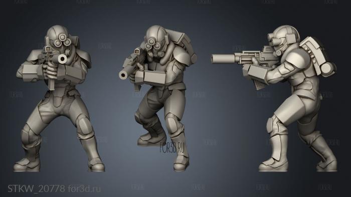 Black Ops Unit guardsmen infiltrator stl model for CNC