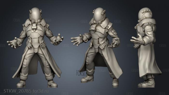 Black Ops Unit guardsmen warlock stl model for CNC