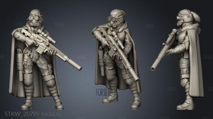 Sniper stl model for CNC