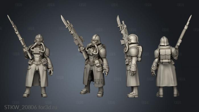 female guards mantrencher stl model for CNC