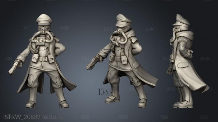 female guards mentrencher captain stl model for CNC