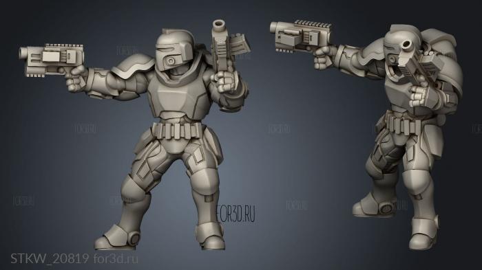 Soldier Dualguns 3d stl модель для ЧПУ