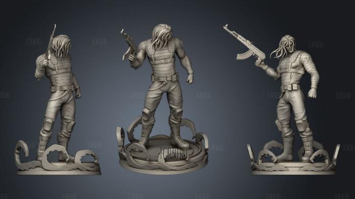 Winter Soldier Figure stl model for CNC