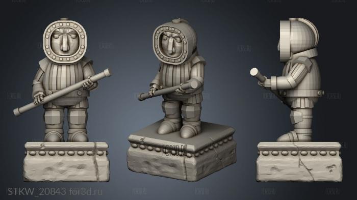 Temple Statue 3d stl модель для ЧПУ