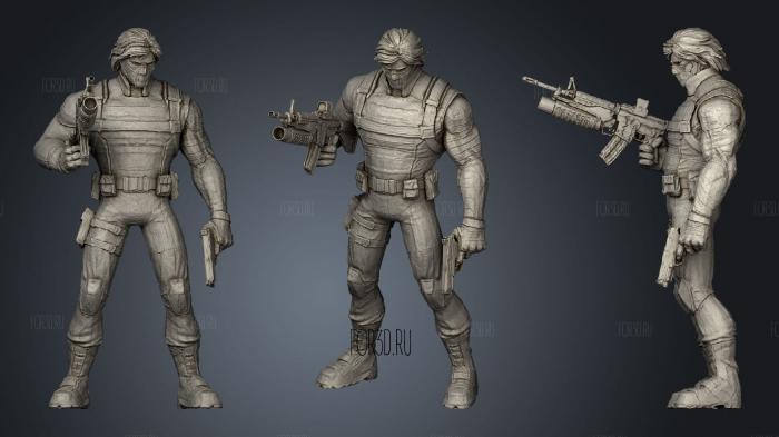 Winter Soldier Marvel 3d stl модель для ЧПУ