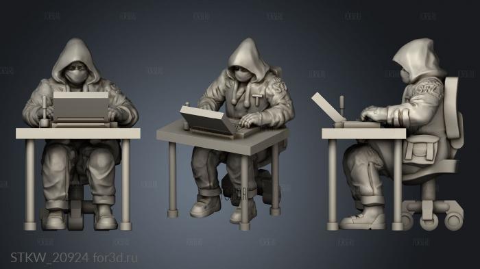 HUMAN CYBER THIEF IGOR HACKER stl model for CNC