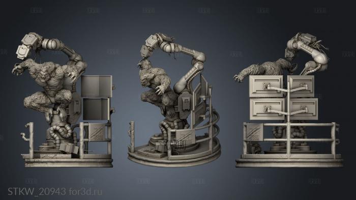 The Beast from men center 3d stl модель для ЧПУ