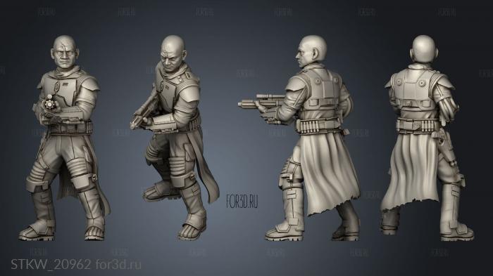 The Bounty Hunter Daimyo Boba Carbine Crime Lord stl model for CNC