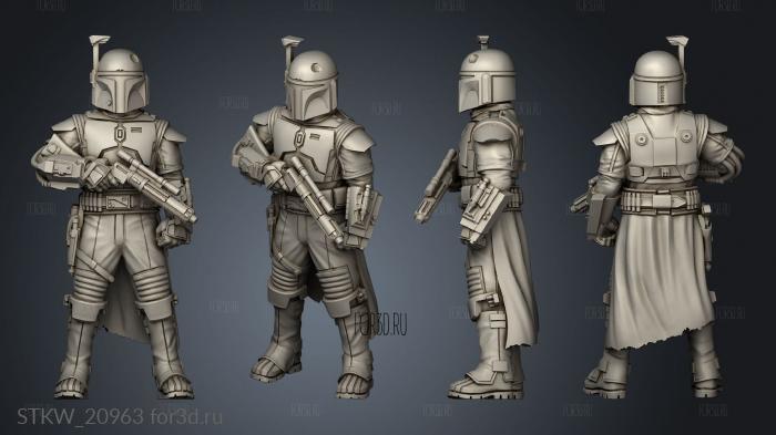 Boba Casual Crime Lord stl model for CNC