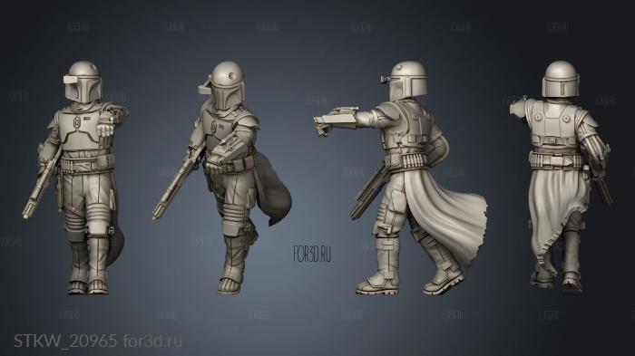 Boba Gauntlet Crime Lord stl model for CNC