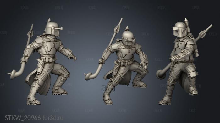 Boba Helmet Crime Lord ALT stl model for CNC