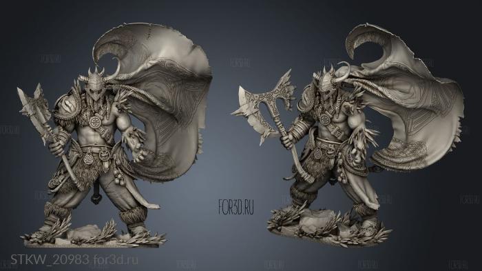 The Chenocryons Warrior stl model for CNC