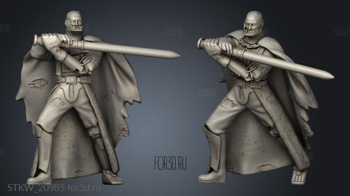Darth Vader Battle Damaged stl model for CNC