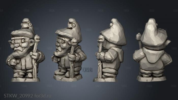 The Common Gardens Garden Gnome stl model for CNC