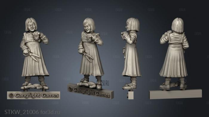 Black Eyed Child stl model for CNC