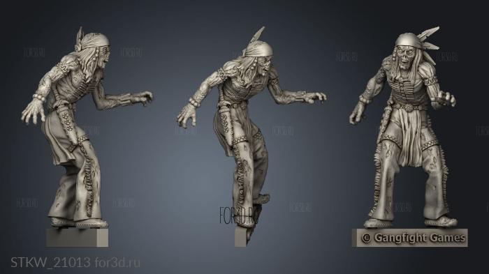 Native Zombie stl model for CNC