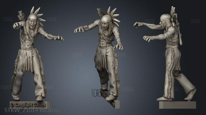 Native Zombie stl model for CNC