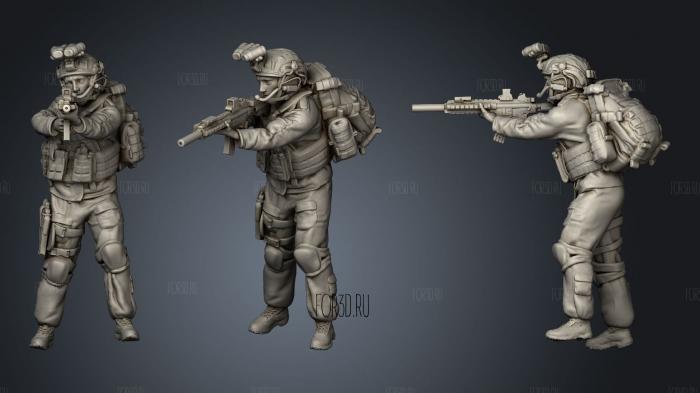 Soldier 2 stl model for CNC